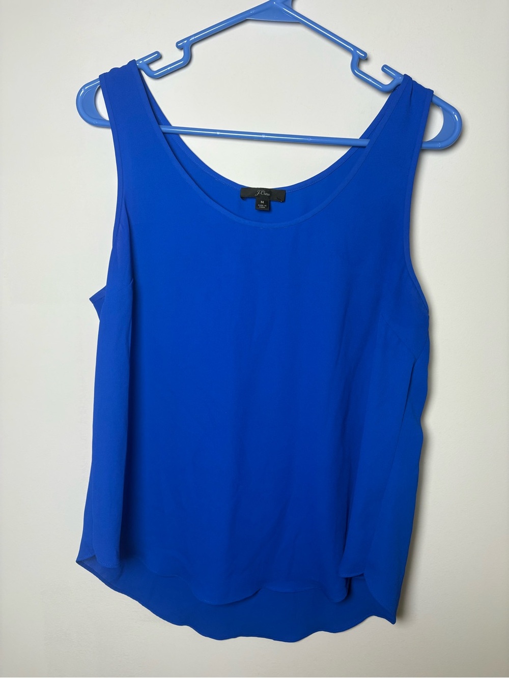 J. Crew Cobalt Blue Scoop Neck Sleeveless Camisole